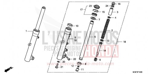 FOURCHETTE AVANT FJS600AB de 2011